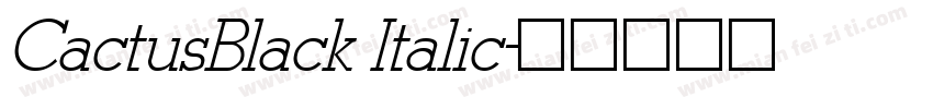 CactusBlack Italic字体转换